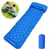 Ultralight Inflatable Camping Sleeping Pad with Integrated Pillow Built in Foot Pump Single Air Mattress Cushion for Tent Hiking