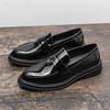 Fashion Handmade Leather Mens Casual Shoes New Fashion Slip-on Shoes Italian Style Male Loafers Soft Flats Lightweight Moccasins for Man