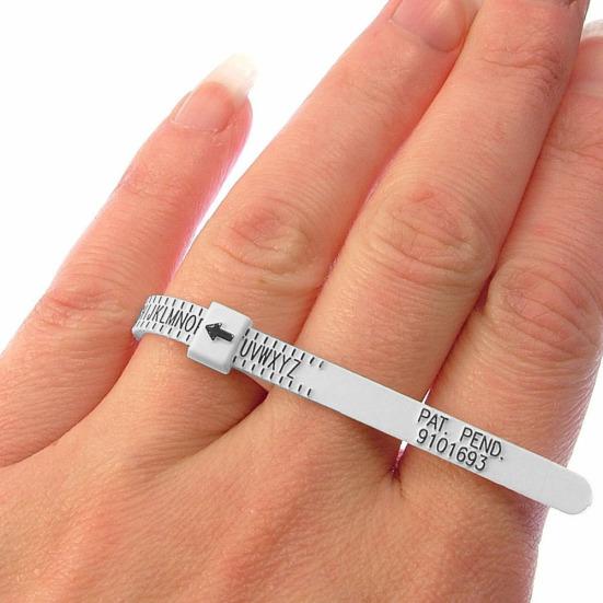 Men Women Ring Sizer Official UK/US Finger Measure Gauge Jewelry Accessories