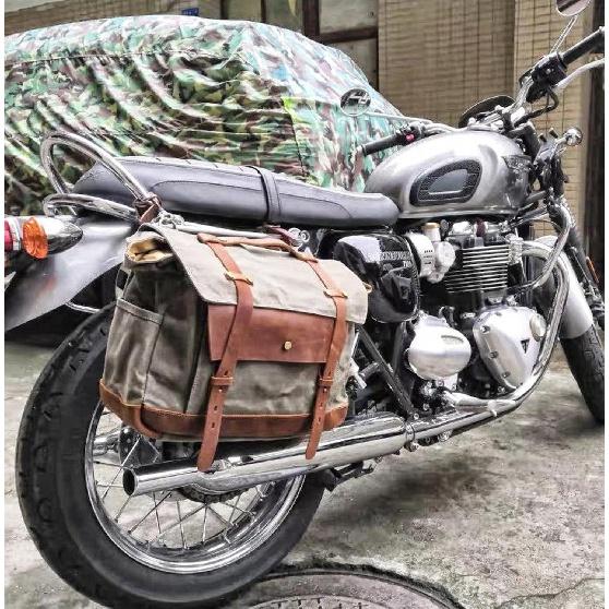 Locomotive Side Bags Modification Belts Wear-resistant Motorcycle Bag Strap  Genuine Leather Belt Universal Bike Bag