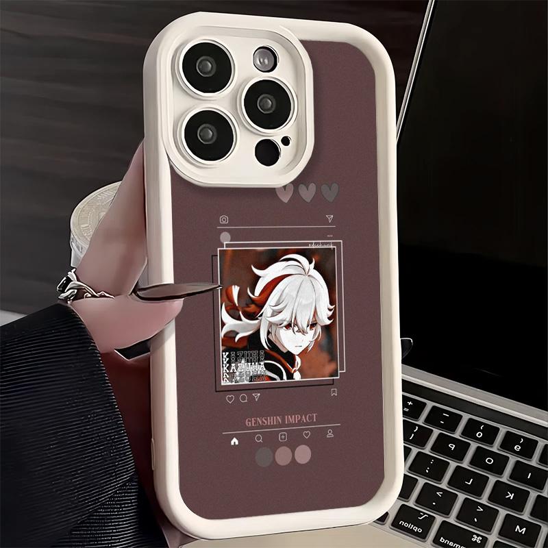 Phone Case for iPhone 17 Air 16E 15 16 Pro Max Genshin Impact Simple Design Cover 14 Plus 13 12 Mini Soft Shell Silicone Fundas