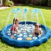 100Cm Inflatable Splash Pad Water Play Mat With Sprinklers Age 3 4 5 6 7 Years Old Toddler Water Toy