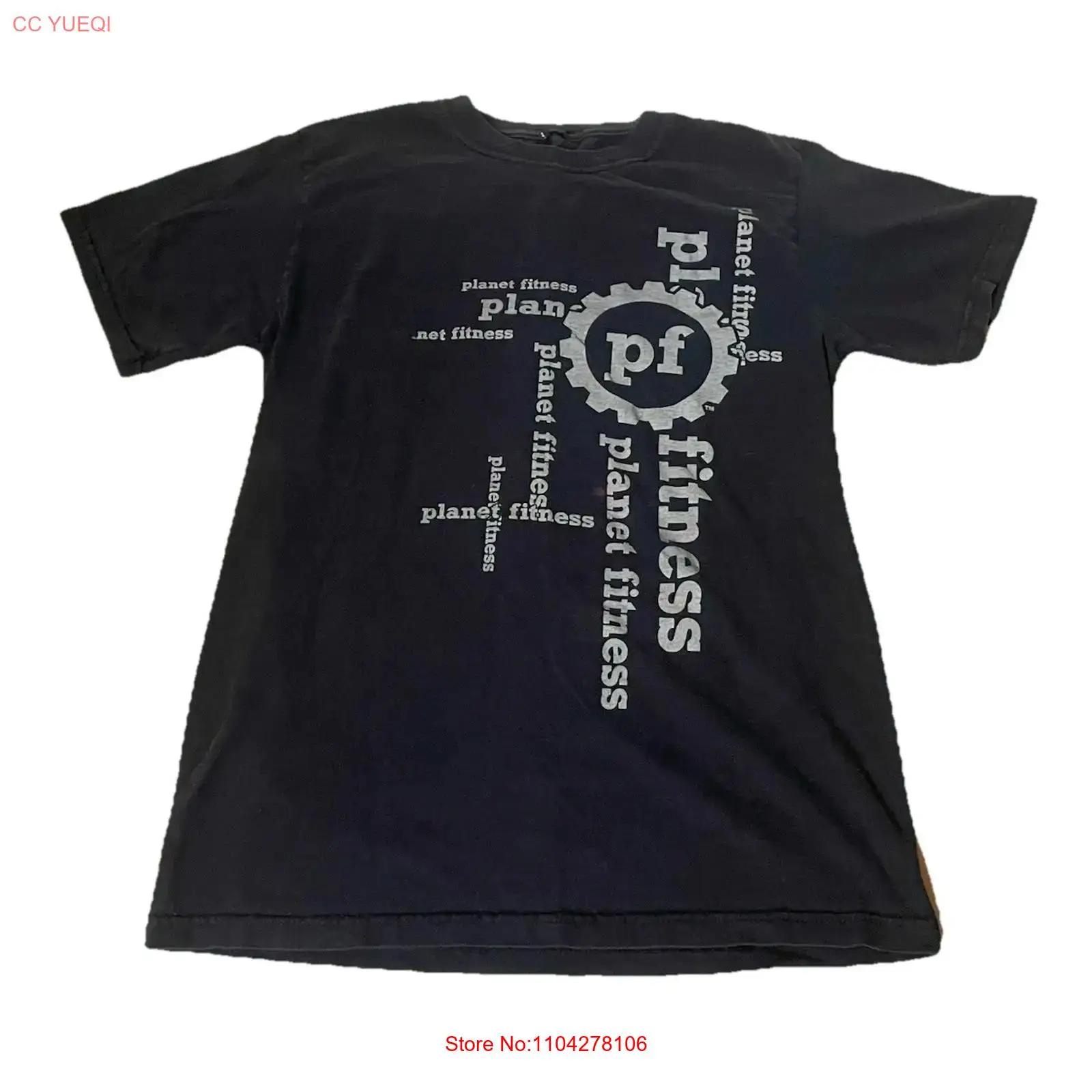 

Planet Fitness Gears Gym Workout Black T SHIRT Size XS Extra Small vintage Washed Breathable Casual Slightly streetwear 5XL різнокольоровий