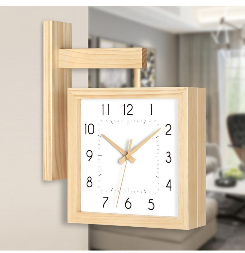 Nordic square hanging watch living room