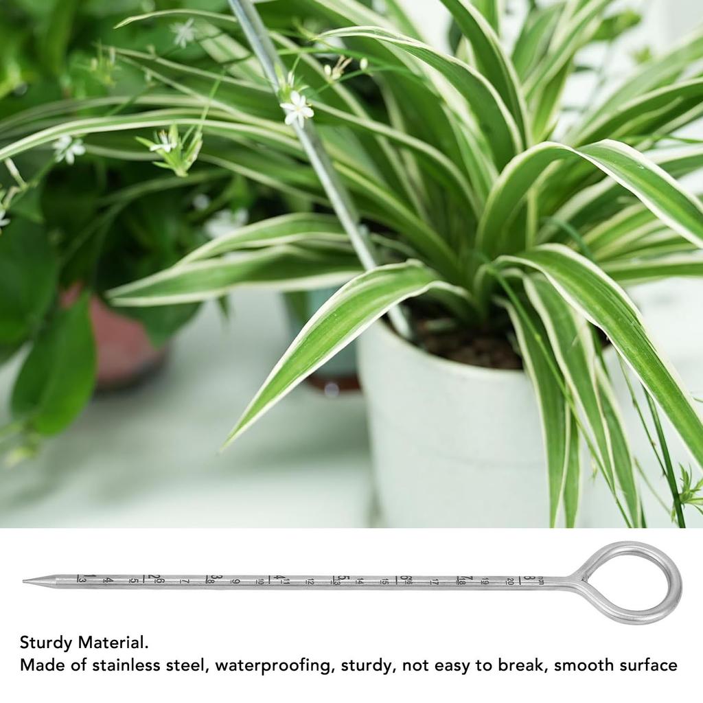 10 Inches Soil Sampler Probe Circular Handle Easy to Use Portable Stainless Steel Soil Probe for Plants Garden Farm
