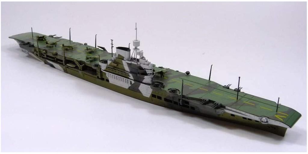 Aoshima Bunka Kyozai Waterline Series 717 Royal Navy Aircraft Carrier HMS Victorious Plastic Model 1/700 No.