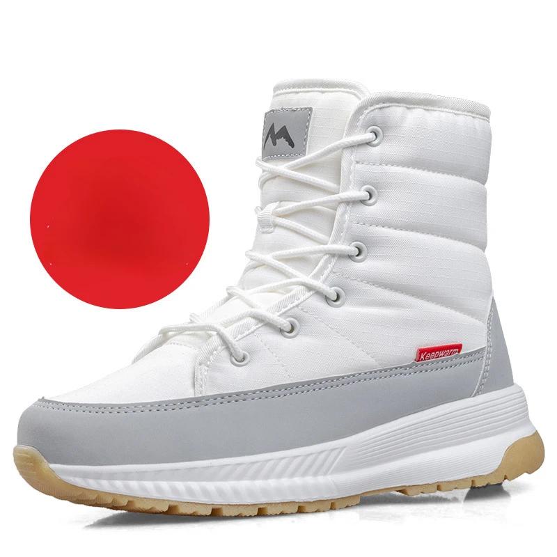 Fashion Winter Snow Boots for Women Thick Warm Ankle Boots High Top Protect Ankle Hiking Boots Women No Slip Lace Up Warm Women Botas
