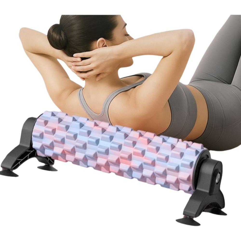 Non-Slip Suction Cup Foam Roller Large Load Bearing EVA Yoga Column  Pilates Pink Blue Style A