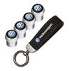 Hijk1 ·Car Tire Wheel Valve Caps Cover Suede Car Key Chain Ring Keychain For VW GTI Polo Golf MK6 Passat B7 B8 Tiguan Arteon ID.3 Jett