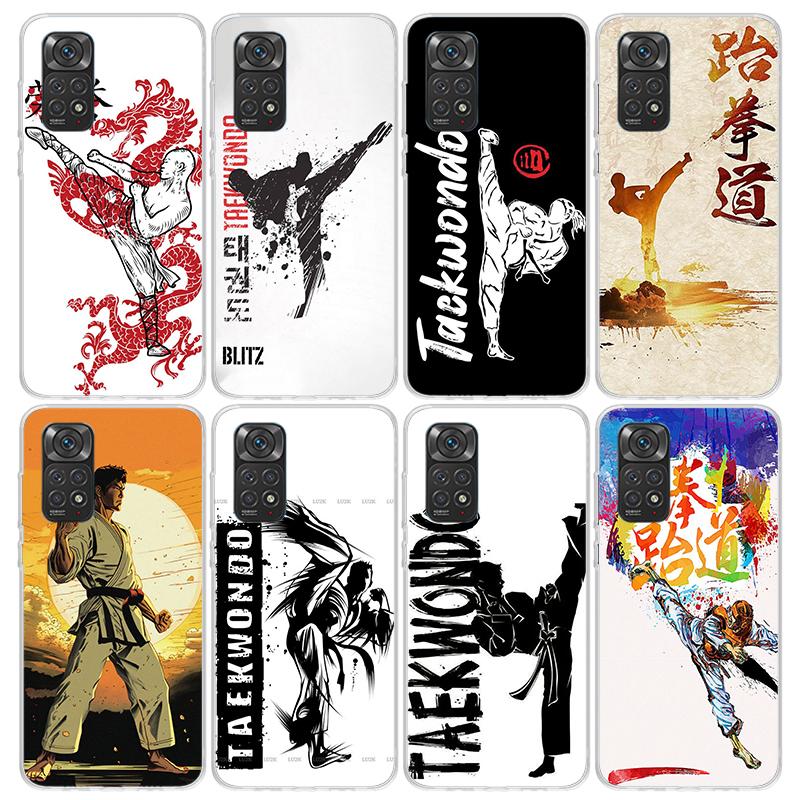Kungfu Taekwondo Phone Case For Xiaomi Redmi Note 10 11 12 13 14 15 Pro Plus 11S 12S 14S 11T 11E 10S Soft TPU Back Cover Redmi N