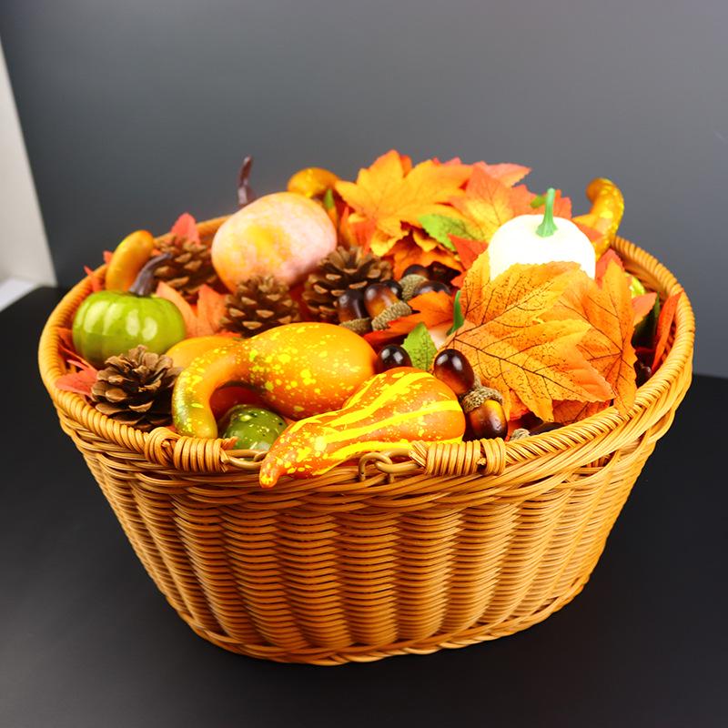 Colorful Fabric & Foam Pumpkins for Thanksgiving and Halloween Celebration
