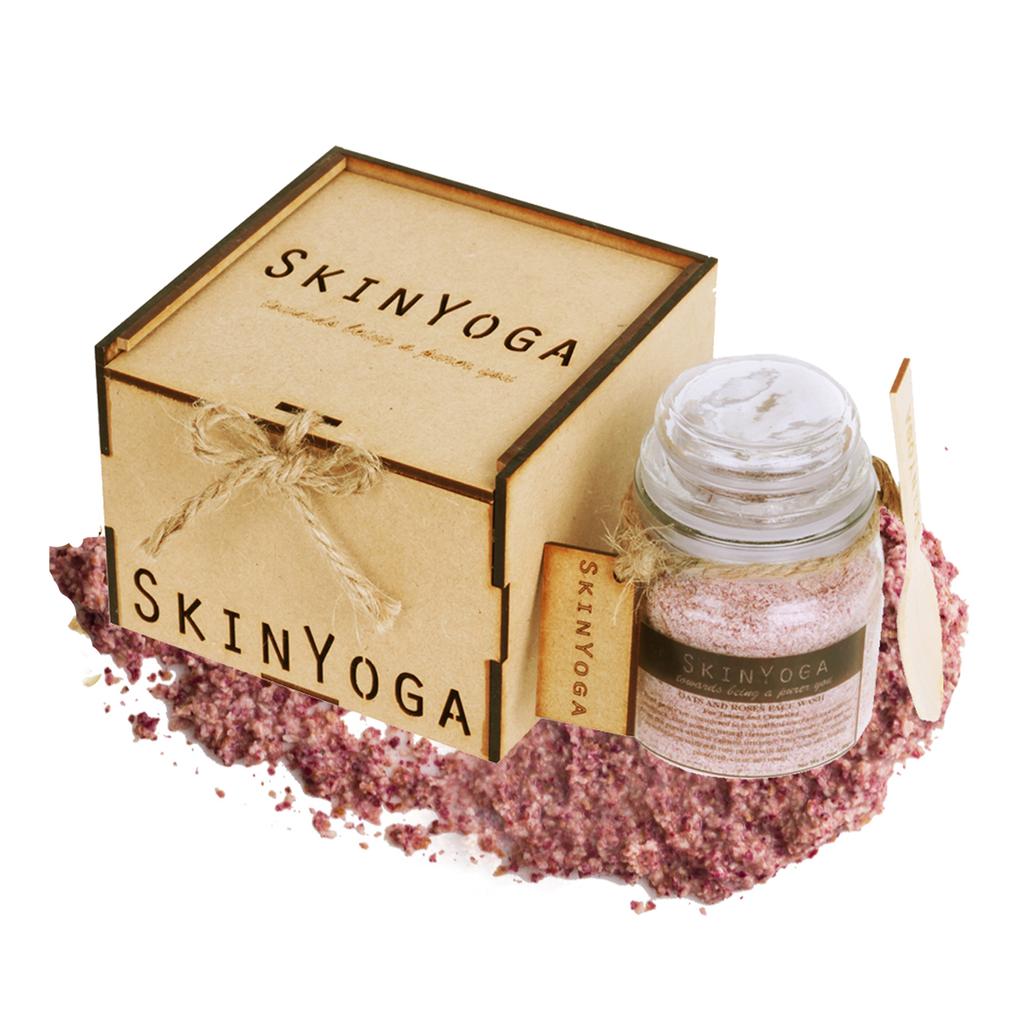 Rose & Hafer waschen (50 g), Gesichtsreinigung mit Hafer und Rosen, SkinYoga