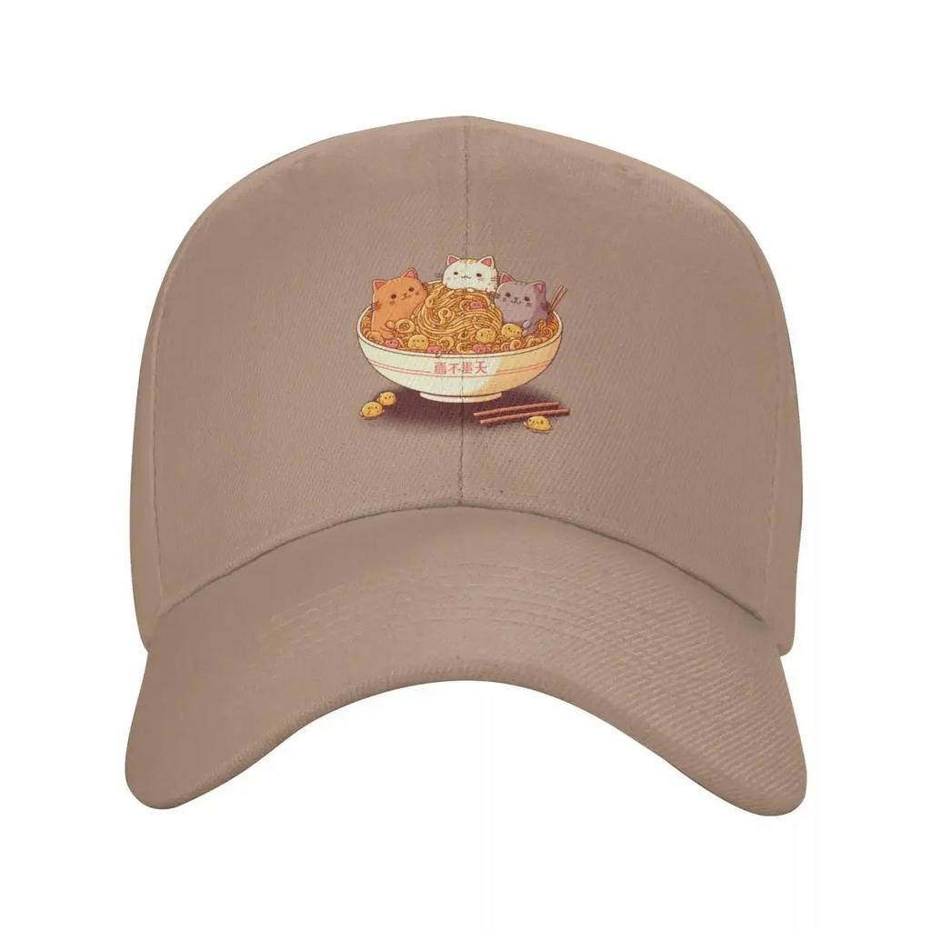 Noodles with Cats Baseball Cap fashionable New Hat For Unisex Womens