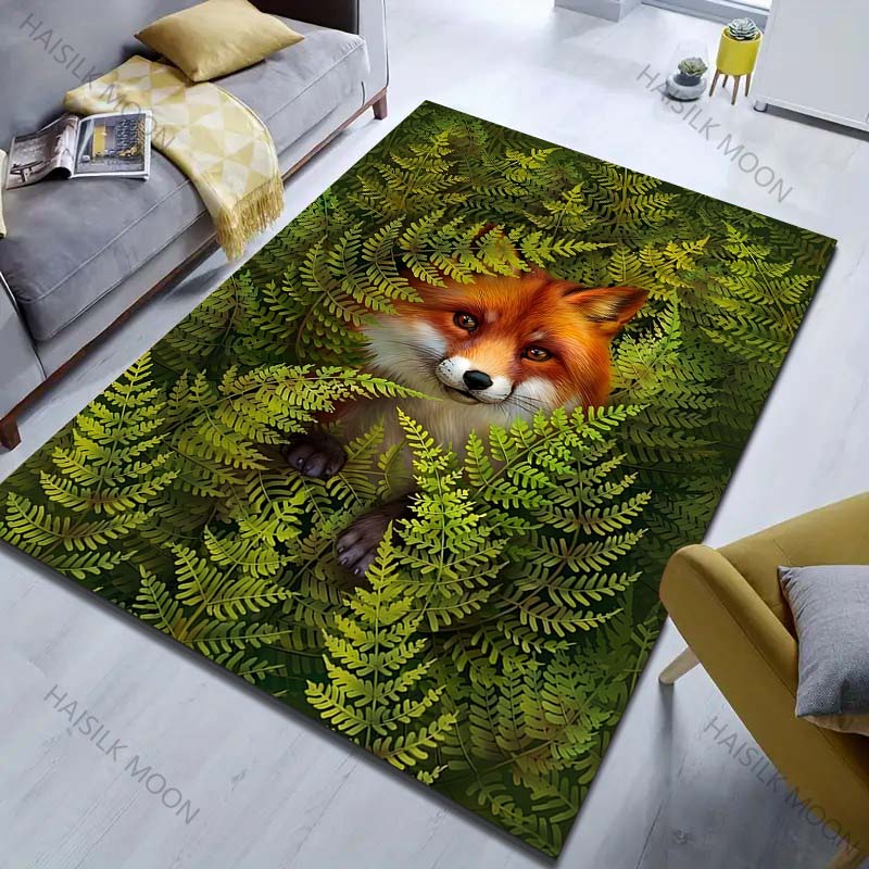

Multiple sizes Forest Animal Theme Pattern Carpet for Living Room Bedroom Sofa Home Decor Non-slip Floor Mat Luxury Gift 40cm x 60cm