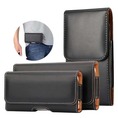 Kožené pouzdro na telefon s klipem na opasek pro iPhone 16E 16 Pro Max 11 12 13 Mini 14 15 Pro Plus XS MAX XR Klip na opasek Pas Magnetické Vertikální Odklápěcí Kryt na telefon