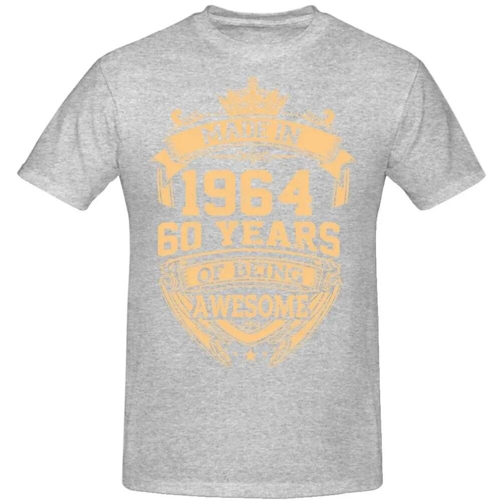 Unisex ženy Narozeniny Výročí Vtipná trička Vyrobeno v roce 1964 60. 60 let Vintage Bavlněné tričko Dárek Tričko s krátkým rukávem