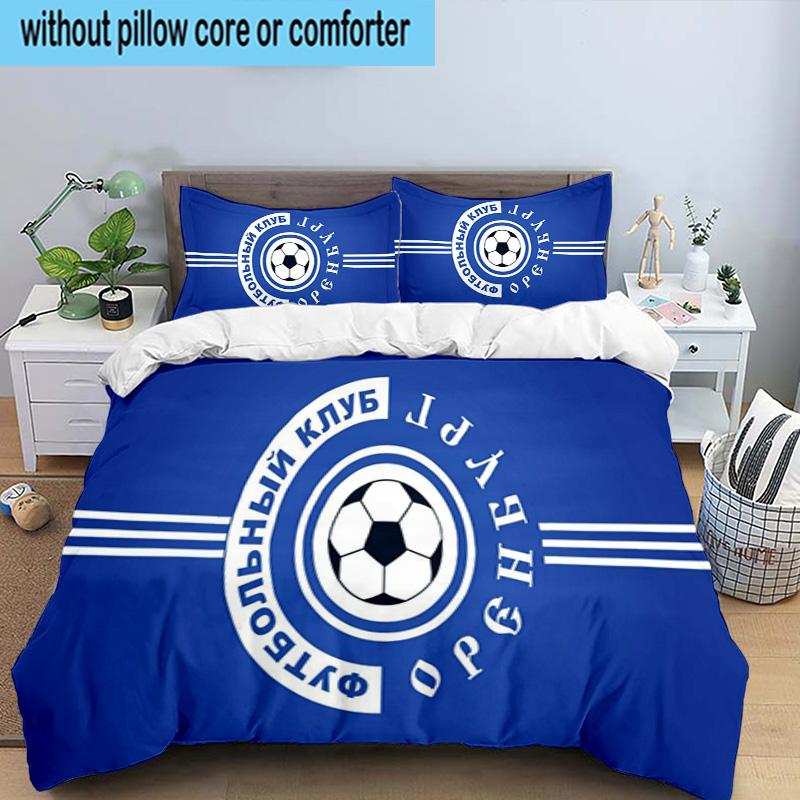 3PCS Football Club Orenburg Emblem Printed Bedding Set, Includes A Duvet Cover and Two Pillowcases for Bedroom, Suitable for All Seasons