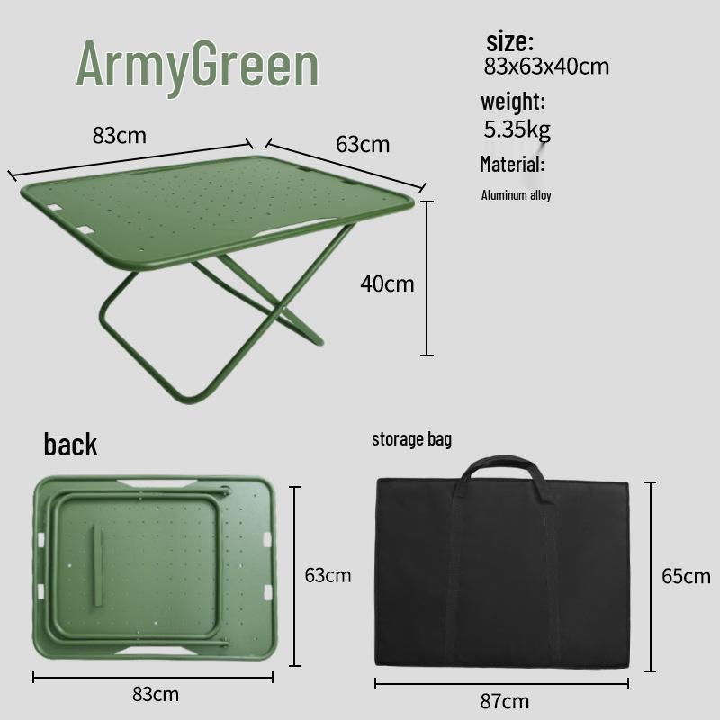 British Army Style Folding Aluminum Camping Table армия зеленый