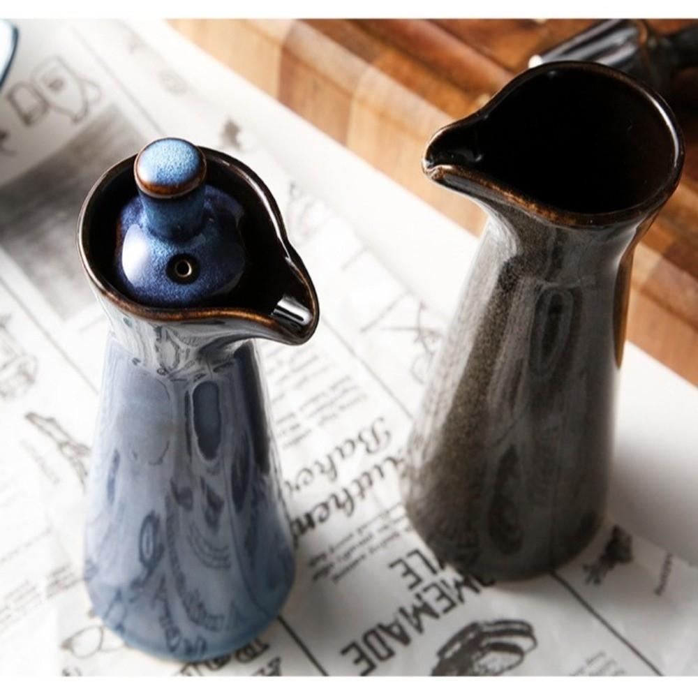 Keramik-Ölflasche Retro-Gewürzglas Küchengerät Essigtopf Küche