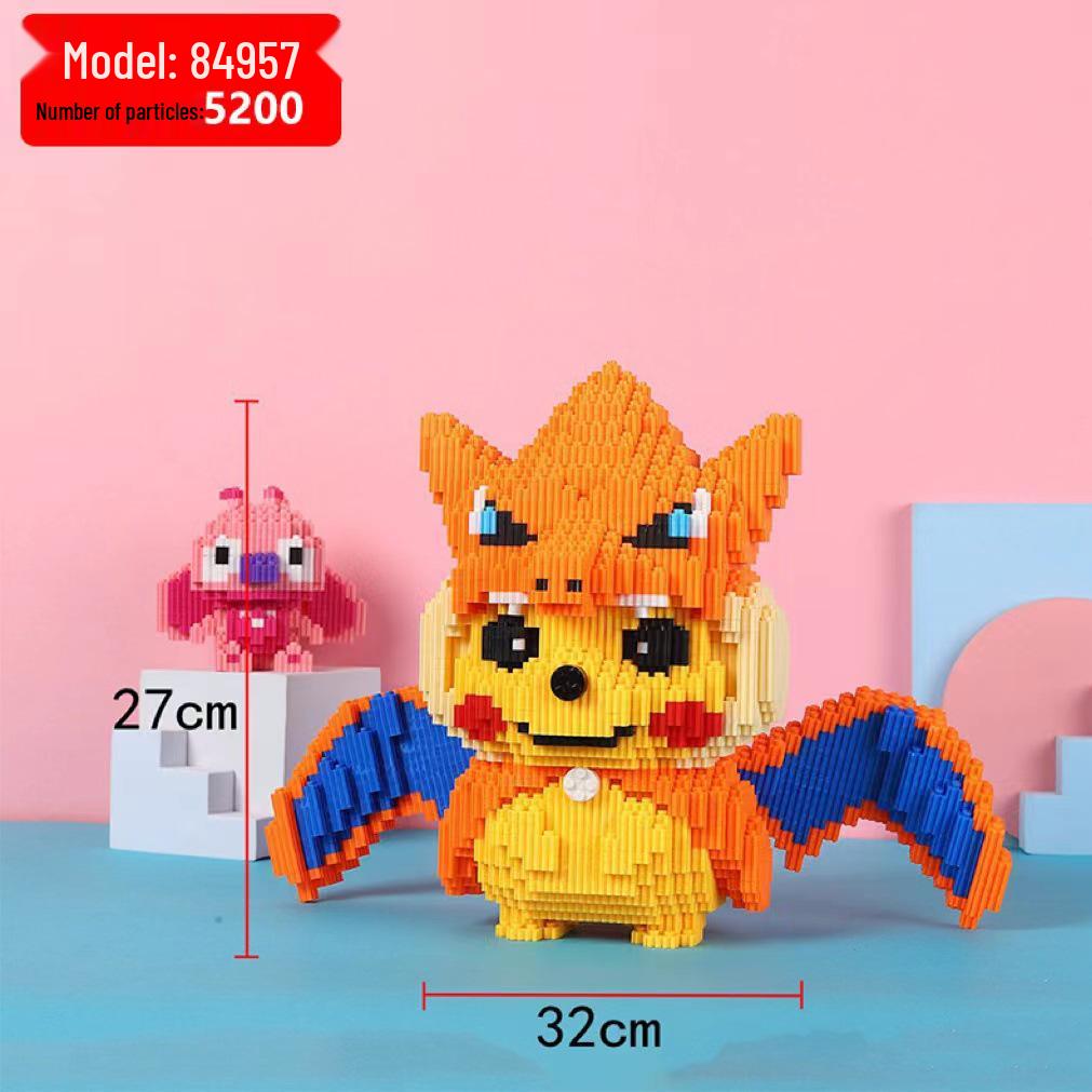 Girls' Compatible Lego: Violent Bear Building Block Series - Educational Micro-Block Interlocking Toys & Gifts