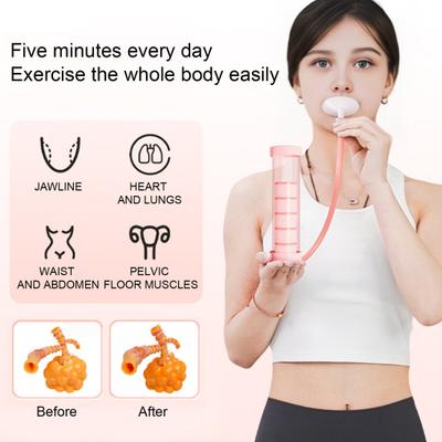 1 Set Breathing Exercise Device Abdominal Muscle Trainer Deep Breathing Dumbbell Men Women Adults Lung Capacity Training Device Core Exercise