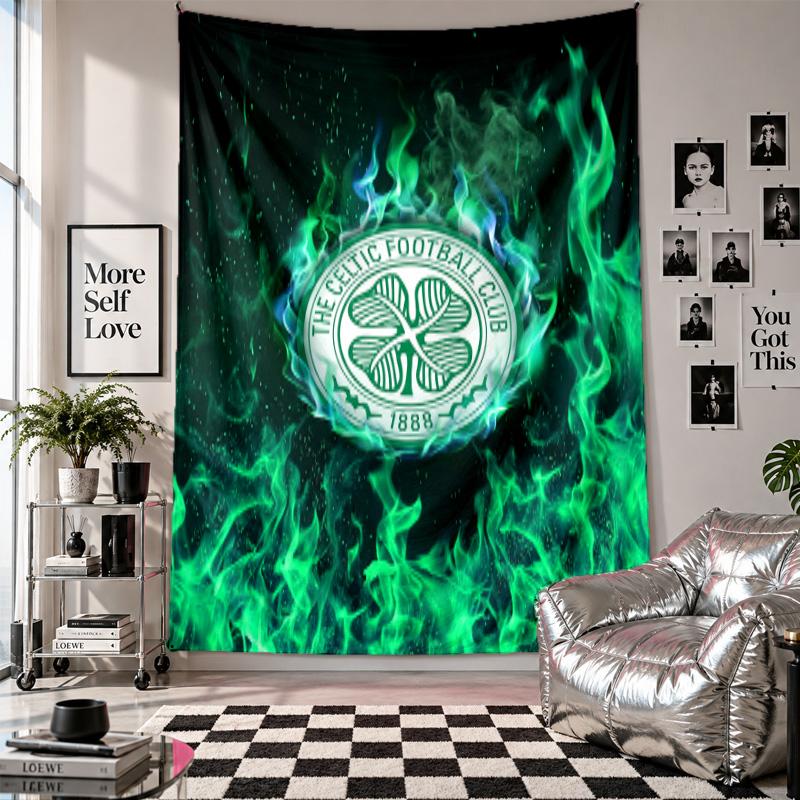 Celtic FC Wall Tapestry Home Decor Wall Hanging Cloth for Bedroom Living Room Background