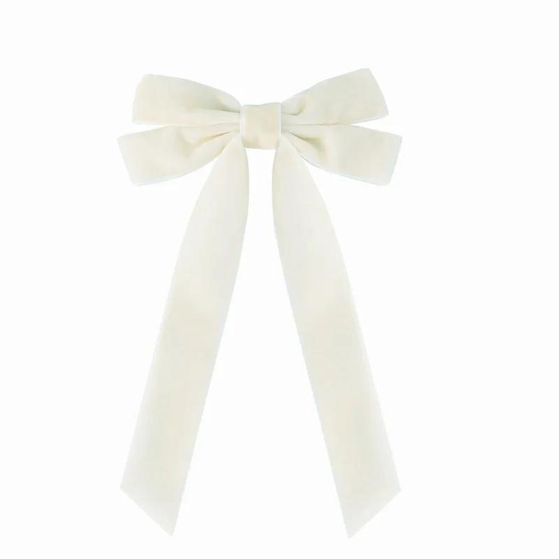 

Винтажные большие бархатные заколки-банты для волос, заколки-автоматы, женские, для девочек, свадебные, с длинной лентой, корейская заколка для волос, зажим для волос, аксессуары для волос