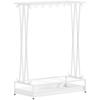 Umbrella Stand with Removable Drip Water Tray, Umbrella Stand with 21 Openings and 24 Hooks, Steel, White
