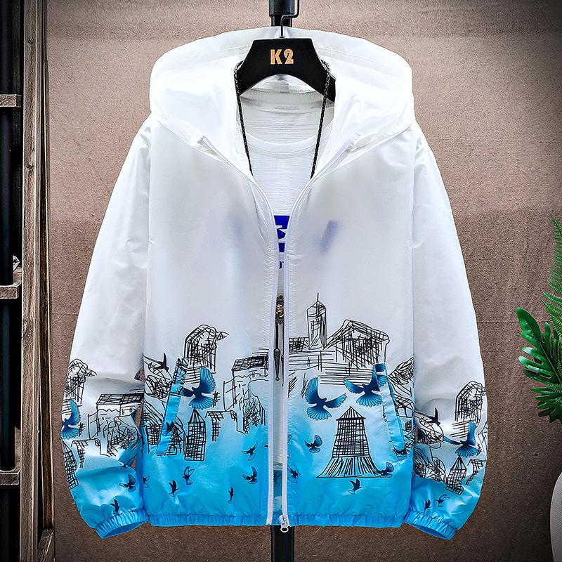 Men's 2024 Ice-Cool Lightweight Hooded Jacket - Summer Sun Protection, Trendy Outdoor Casual Wear