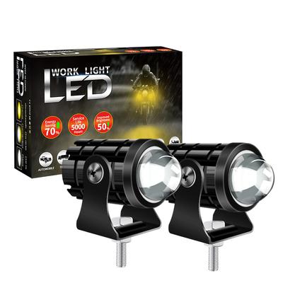 Motosiklet İçin Ek 12W LED Farlar Evrensel Moto Spot Işığı LED Motosiklet Farı Yardımcı 3000lm 6500k Araba Lambası