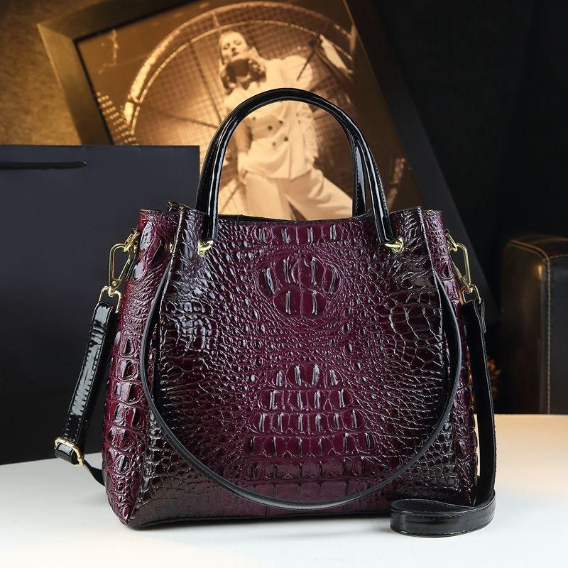 Geantă Tote Model Crocodil Geantă de Umăr Tip Găleată pentru Femei Geantă de Mână Retro Genți și Poșete de Trend Designer de Lux Bolsos Vintage
