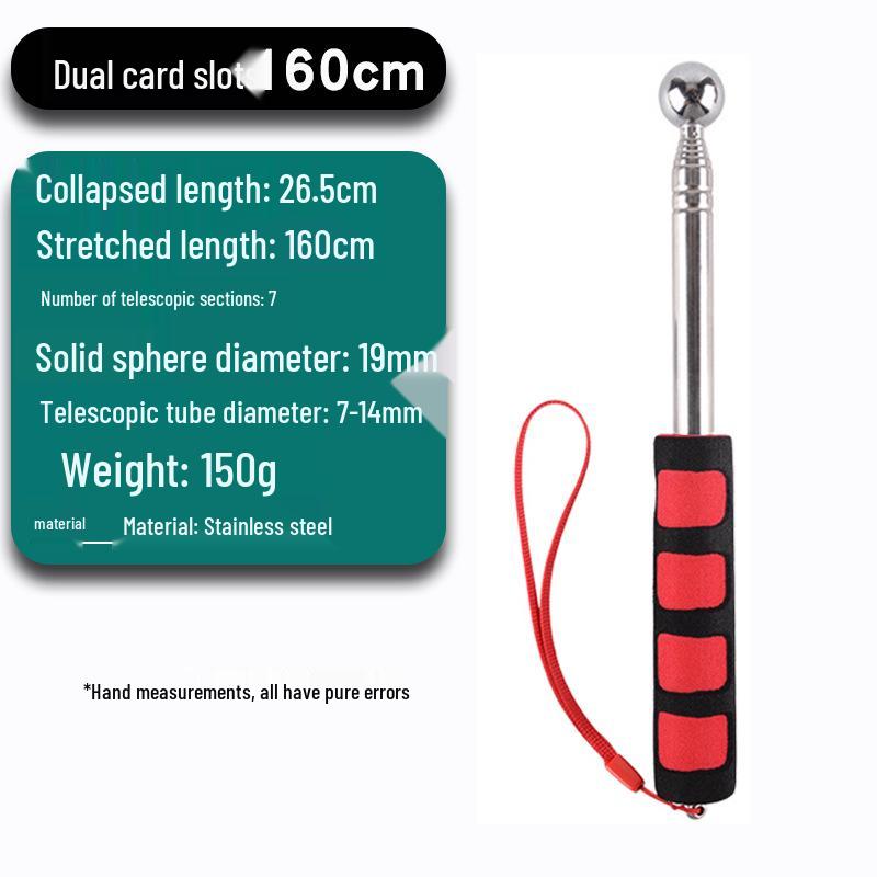 Telescopic Sound Hammer Tile Inspection Tool with Double Slot (98cm/115cm/128cm)