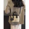 Bag Women's New High-end Retro Contrasting Color Messenger Bag Autumn and Winter Shoulder Handbag