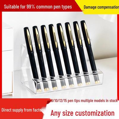 Soporte de Exhibición de Acrílico Transparente para Bolígrafos y Cosméticos para Plumas Estilográficas, Pintalabios y Lápices de Cejas