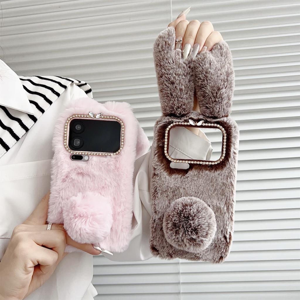 Für Xiaomi 17 Pro Max Hülle Plüsch Süßer Hase Winter Flauschig TPU Handyhülle