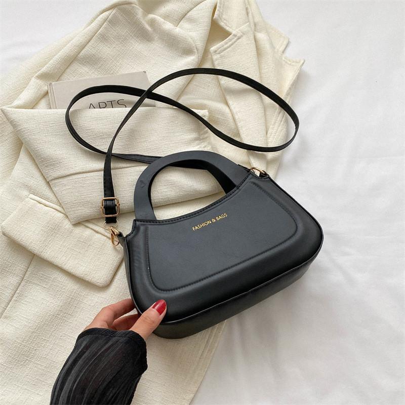 Elegant Pu Leather Small Square Bag Fashionable Versatile Shoulder Purse For Women чёрный