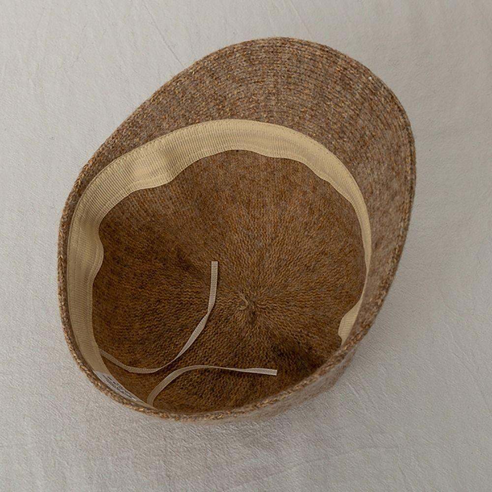 Wool Kids Wool Equestrian Hat Solid Color Kids Sunshade Visors Stylish Baby Knitted Hat  2-6 Year