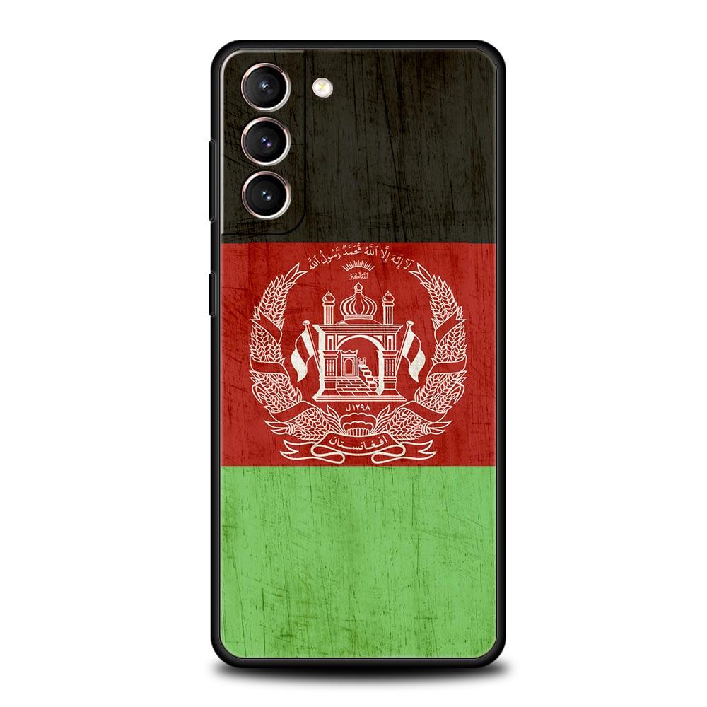Afghan Afghanistan Flag Phone Case For Samsung Galaxy S23 Ultra S22 S21 S20 FE 5G S10 S10E S9 S8 Plus Note 10 20 Cover Bumper