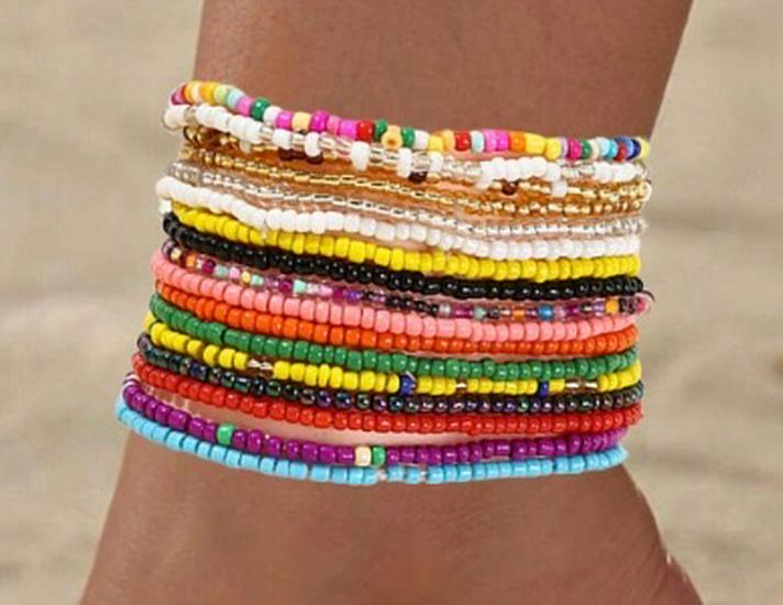 Браслет и браслет на лодыжку из богемского стекла - Европейские и американские украшения ручной работы