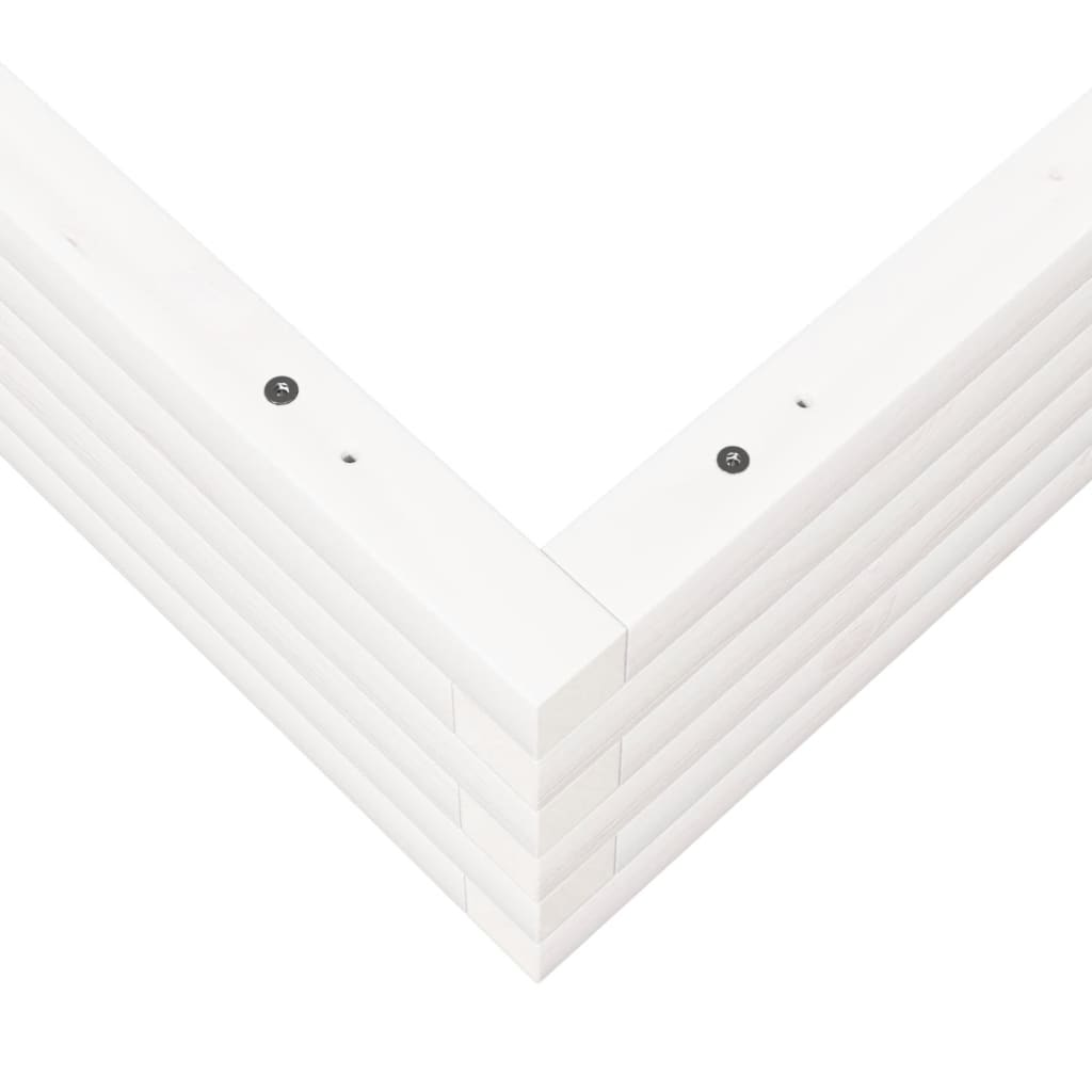 Plant Pot White 90x90x23 Cm Solid Pine Wood