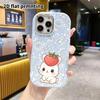 Phone Case: 2D Flat Design Suitable for iPhone 18 17 16 15 14 13 Pro Protective Case, Couple Style, Strawberry Little Bunny, Christmas and Halloween G