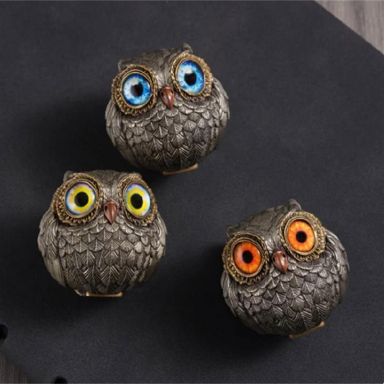 Charm Resin Owl Decoration With Fine Detail Owl Sculpture For Bedroom, Office, Or Living Area for Stylish Home