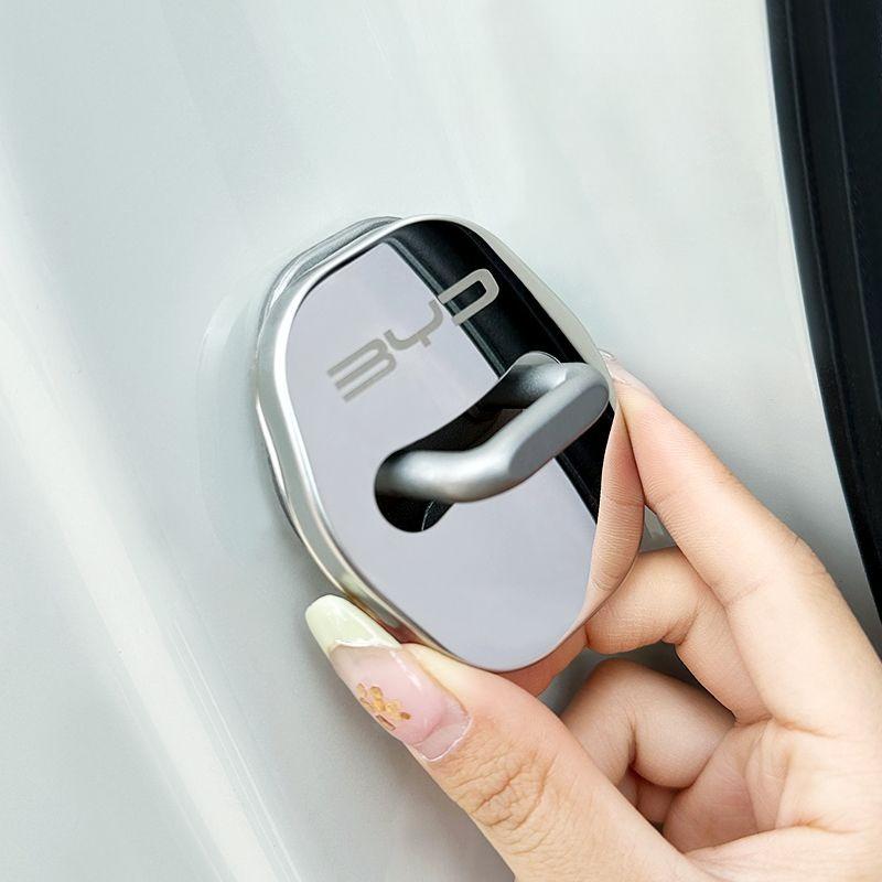 BYD 4Pcs Car Door Protective Cover Stainless Steel for BYD Dolphin Surf Seagull Shark Sealion Atto 3 Yuan Plus Song Plus Seal