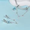 S925 Silver Black Safety Chain DIY Bracelet Accessories Fashion Jewelry Making Supplies for Girls
