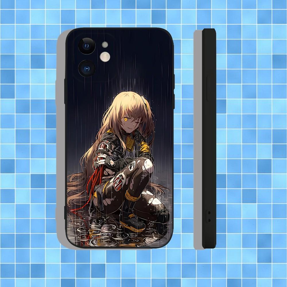 Girls Frontline Ump45 Phone Case For iPhone 16,15,14,13,12,11,Pro,Max,Plus,X,XS,XR,SE,8,7,Mini,Soft Silicone Black Case