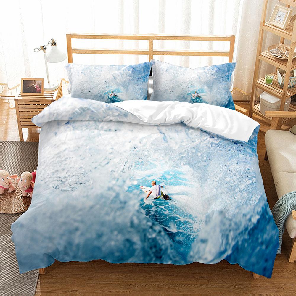 

Комплект постельного белья Surfing Summer Sports Movement Duvet Cover Set UK Single Double Queen US Twin Full King Size 140x210cm