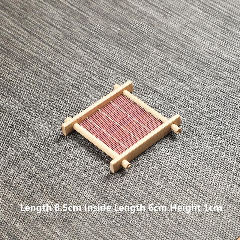 Bamboo Square Tea Coaster Heat-Resisting And High-Temperature Cup Mats Table Protector Reusable Wood Accessory Decor