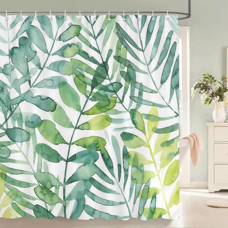 Jy01Colorful Beautiful Flowers Bath Curtain Waterproof Fabric Shower Curtains Floral Rose Printing Bathroom Screen Decor With @1