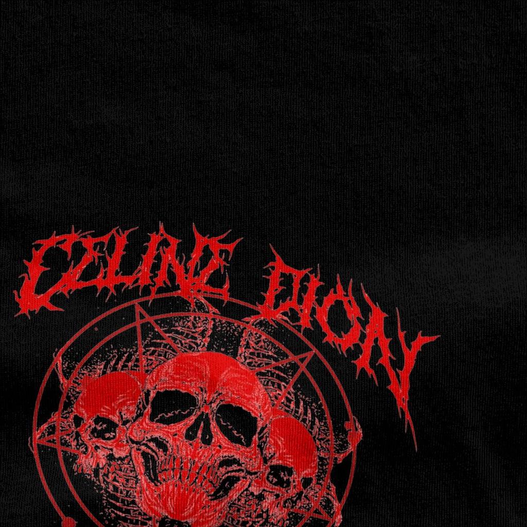 Herren Celines Metall Dion Mein Herz wird weiter schlagen Metall T-Shirts Reine Baumwolle Kleidung Sommer Kurzarm T-Shirt O-Ausschnitt T-Shirt