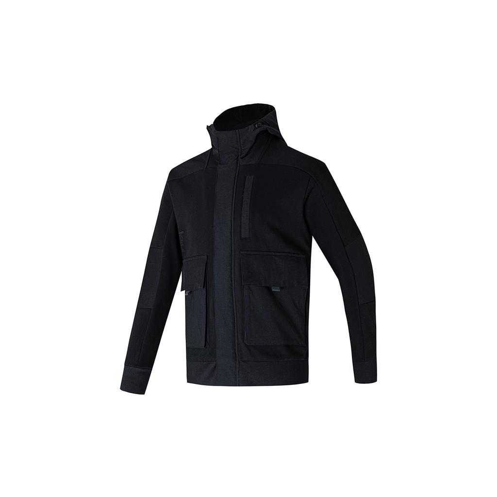 Adidas Jackets Men's Black Stand Collar Moderate Workwear GR6948